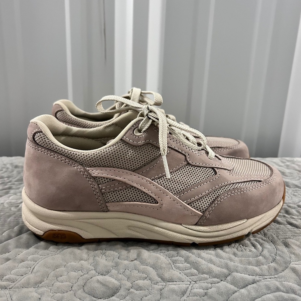 SAS Tour Mesh Mauve Dusty Womens sz 7 WW Double Wide Width Comfort Orthotic